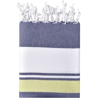 Beach Blanket - Navy/light green/white