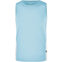 Men's Running Tank - Ocean/white