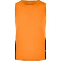 Men's Running Tank - Orange/black