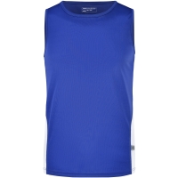 Men's Running Tank - Royal/white