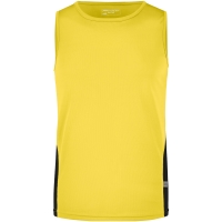 Men's Running Tank - Yellow/black