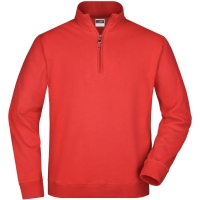 Round-Neck Zip - Red