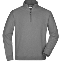 Round-Neck Zip - Sports grey