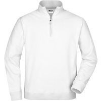 Round-Neck Zip - White