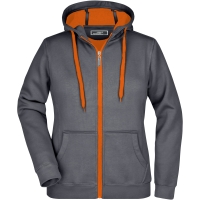 Ladies' Doubleface Jacket - Carbon/orange