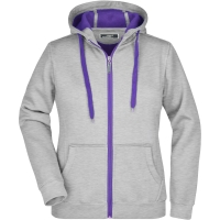 Ladies' Doubleface Jacket - Grey heather/purple