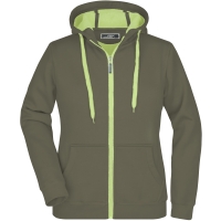 Ladies' Doubleface Jacket - Olive/lime green