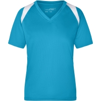 Ladies' Running-T - Turquoise/white