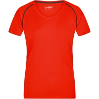Ladies' Sports T-Shirt - Bright orange/black