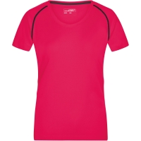 Ladies' Sports T-Shirt - Bright pink/titan