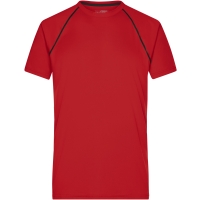 Men's Sports T-Shirt - Red/black