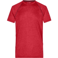 Men's Sports T-Shirt - Red melange/titan