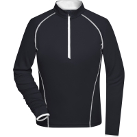 Ladies' Sports Shirt Longsleeve - Black/white