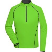 Ladies' Sports Shirt Longsleeve - Bright green/black