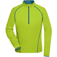 Ladies' Sports Shirt Longsleeve - Bright yellow/bright blue