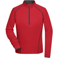Ladies' Sports Shirt Longsleeve - Red/black