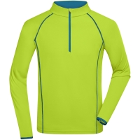 Men's Sports Shirt Longsleeve - Bright yellow/bright blue