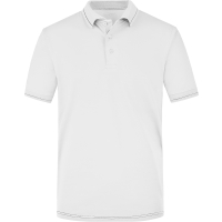 Men's Elastic Polo - White/black