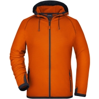 Ladies' Hooded Fleece - Dark orange/carbon