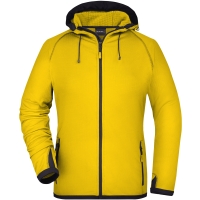 Ladies' Hooded Fleece - Yellow/carbon