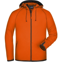 Men's Hooded Fleece - Dark orange/carbon