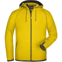 Men's Hooded Fleece - Yellow/carbon