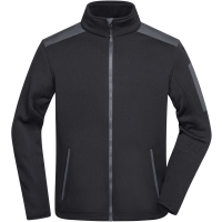 Men's Knitted Fleece Jacket - Black/carbon