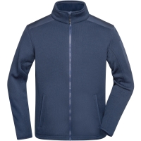 Men's Knitted Fleece Jacket - Navy/navy