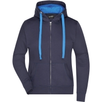 Ladies' Hooded Jacket - Navy/cobalt