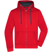 Men's Hooded Jacket - Red/carbon