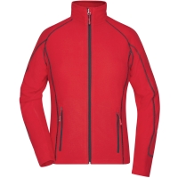 Ladies' Structure Fleece Jacket - Red/carbon