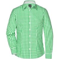 Ladies' Checked Blouse - Green/white