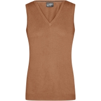 Ladies' V-Neck Pullunder - Camel