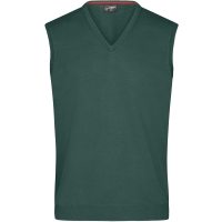 Men's V-Neck Pullunder - Forest green