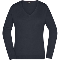 Ladies' V-Neck Pullover - Black