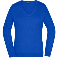 Ladies' V-Neck Pullover - Royal