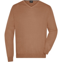 Men's V-Neck Pullover - Camel