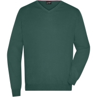 Men's V-Neck Pullover - Forest green