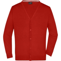 Men's V-Neck Cardigan - Bordeaux