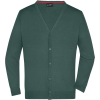 Men's V-Neck Cardigan - Forest green