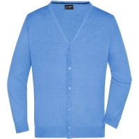 Men's V-Neck Cardigan - Glacier blue