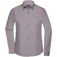 Ladies' Shirt Longsleeve Poplin - Steel