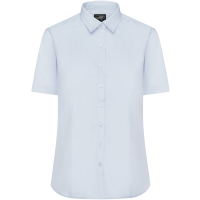 Ladies' Shirt Shortsleeve Poplin - Light blue