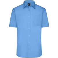 Men's Shirt Shortsleeve Poplin - Aqua