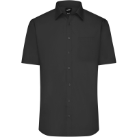 Men's Shirt Shortsleeve Poplin - Black