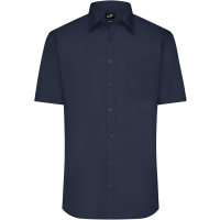 Men's Shirt Shortsleeve Poplin - Navy