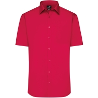 Men's Shirt Shortsleeve Poplin - Red