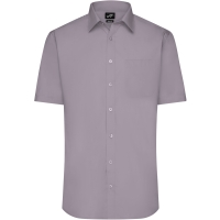 Men's Shirt Shortsleeve Poplin - Steel