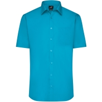 Men's Shirt Shortsleeve Poplin - Turquoise