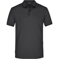 Men's Elastic Polo Piqué - Black